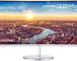 Samsung Curved Monitor C34J791WTP 34″ VA Panel QLED Ultra WQHD Resolution AMD FreeSync Response Time 4ms Response Rate 100Hz Fresh Rate White Silver Review