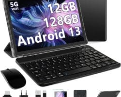 Ein Tablet-PC mit Tastatur und anderem Zubehör: Oangcc 2023 Tablet Review.