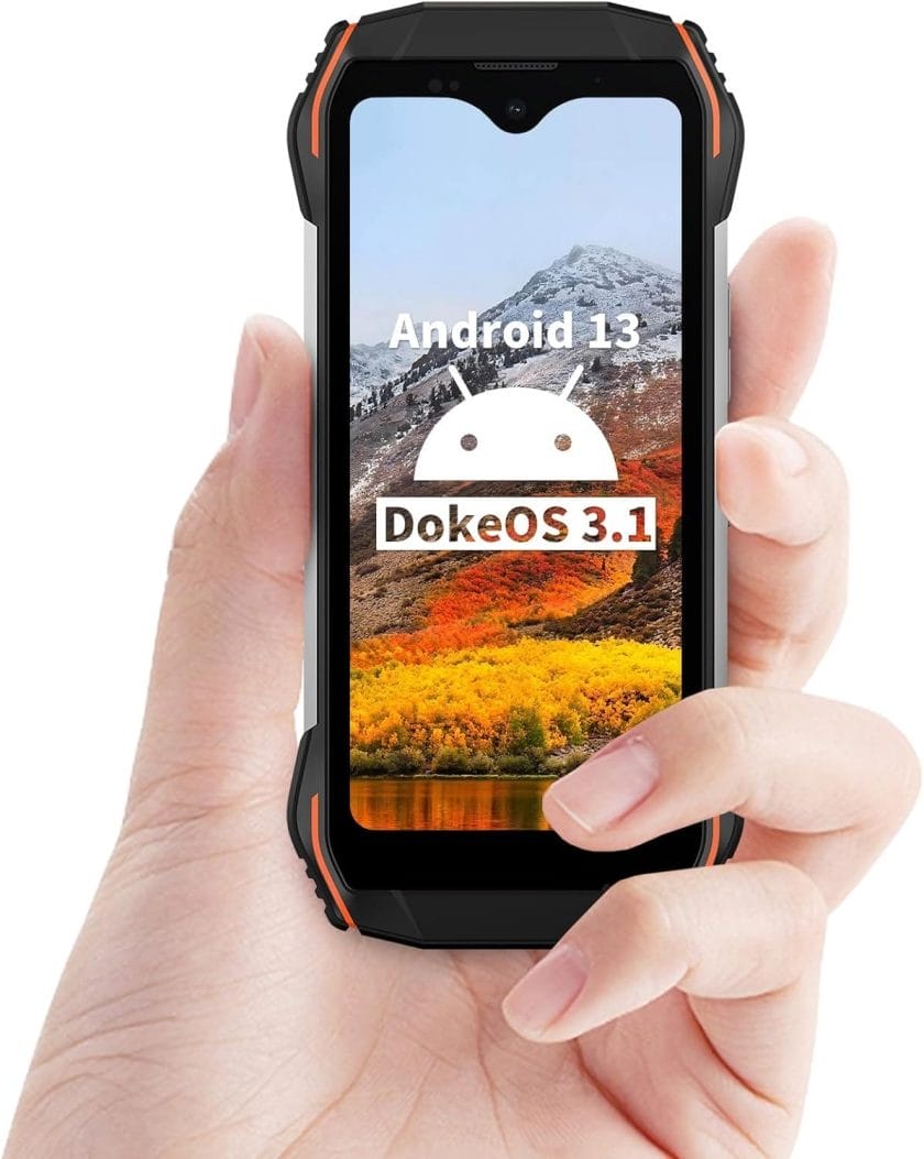 Blackview N6000(2023) Mini Outdoor Handy Ohne Vertrag, 16GB+256GB Helio G99 Outdoor Smartphone Android 13, 4.3 QHD+ Display 48MP+16MP Kamera Baustellenhandy, 3880mAh Akku Handy/NFC/Face ID/GPS/IP69K